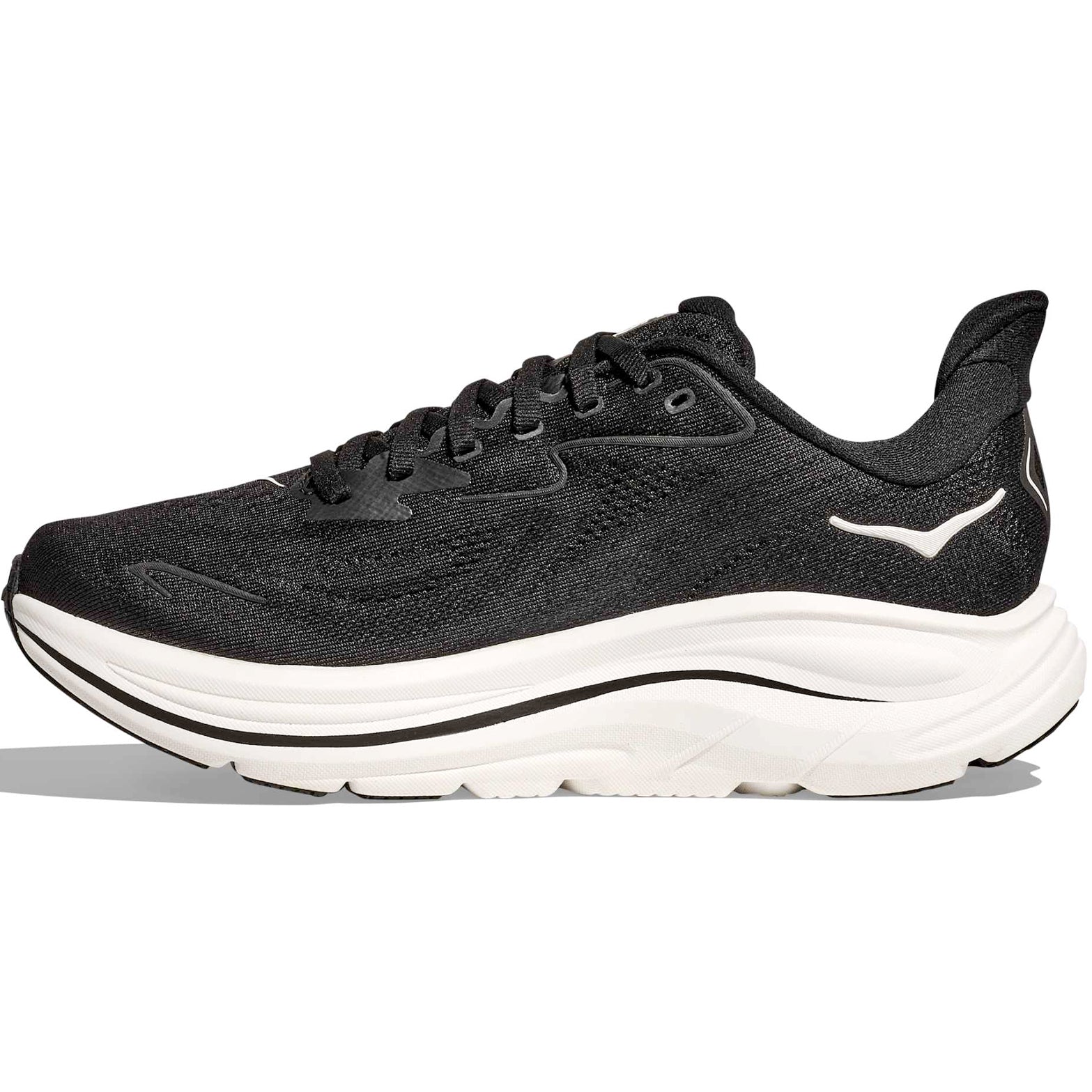 Men's Clifton 10 Wide Fit Running Shoes Black / White