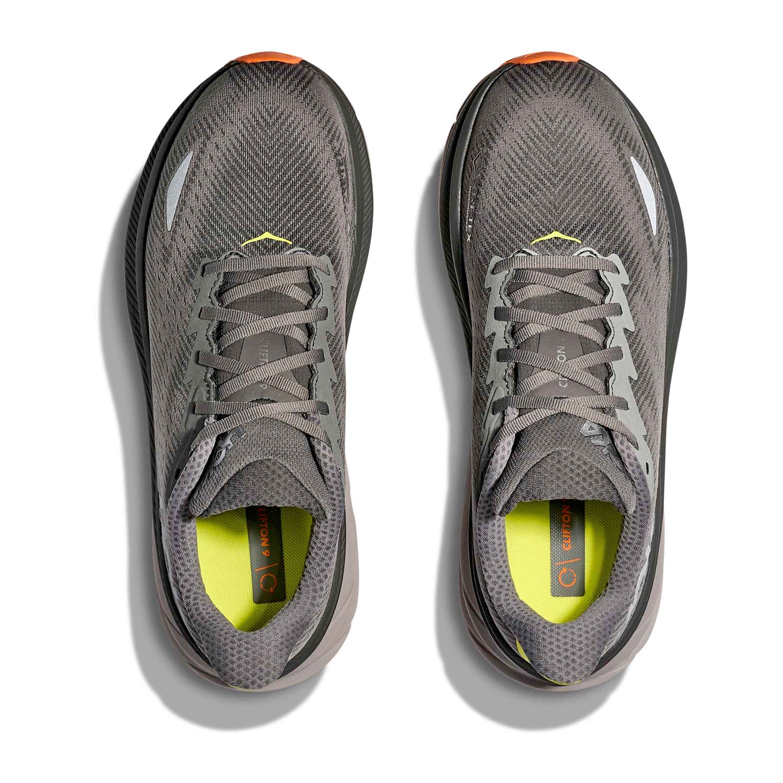 Men's Clifton 9 GORE-TEX Running Shoes Asphalt Grey / Gravel - Achilles Heel