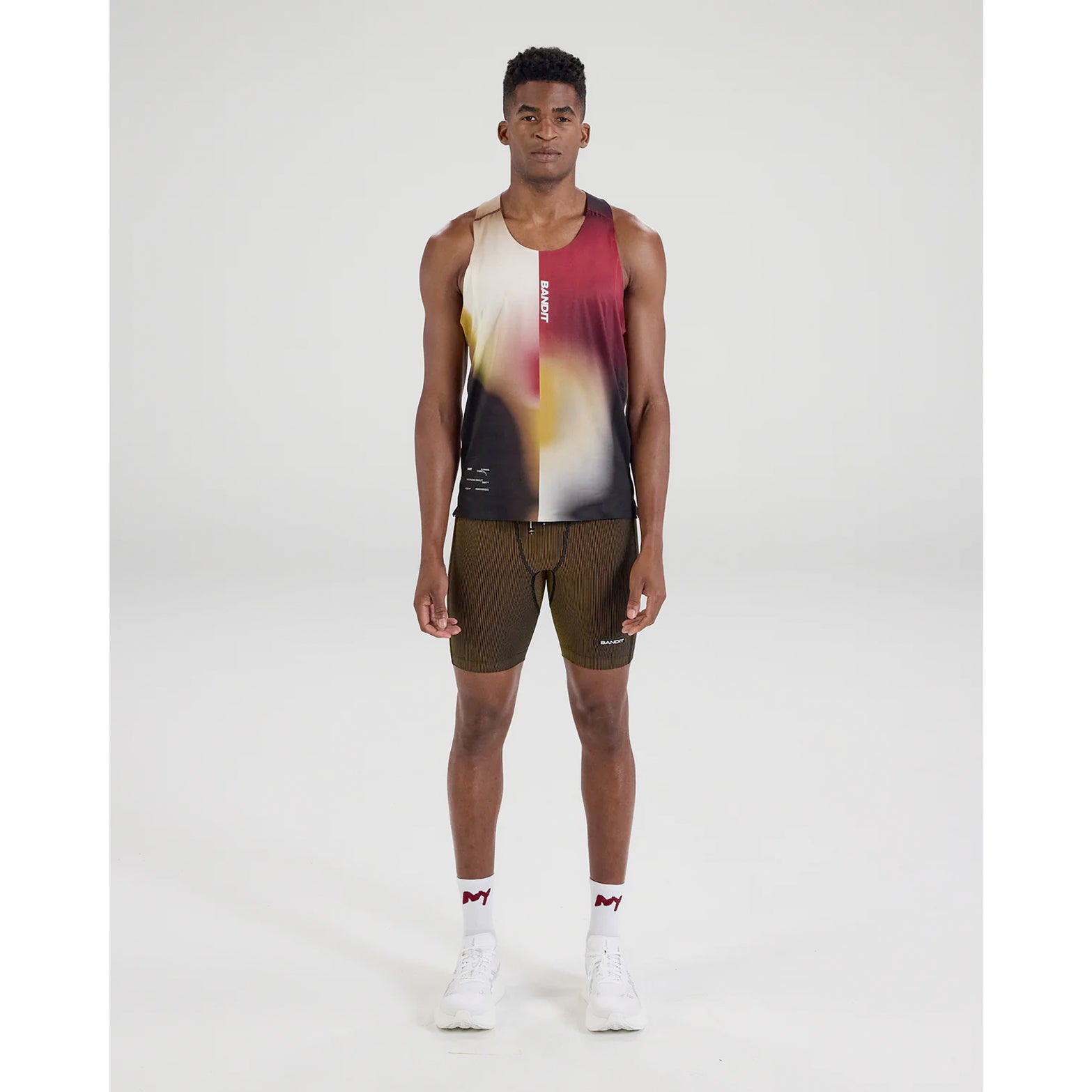 Men's Drift Racing Singlet Dijon / Fig Gradient - Achilles Heel
