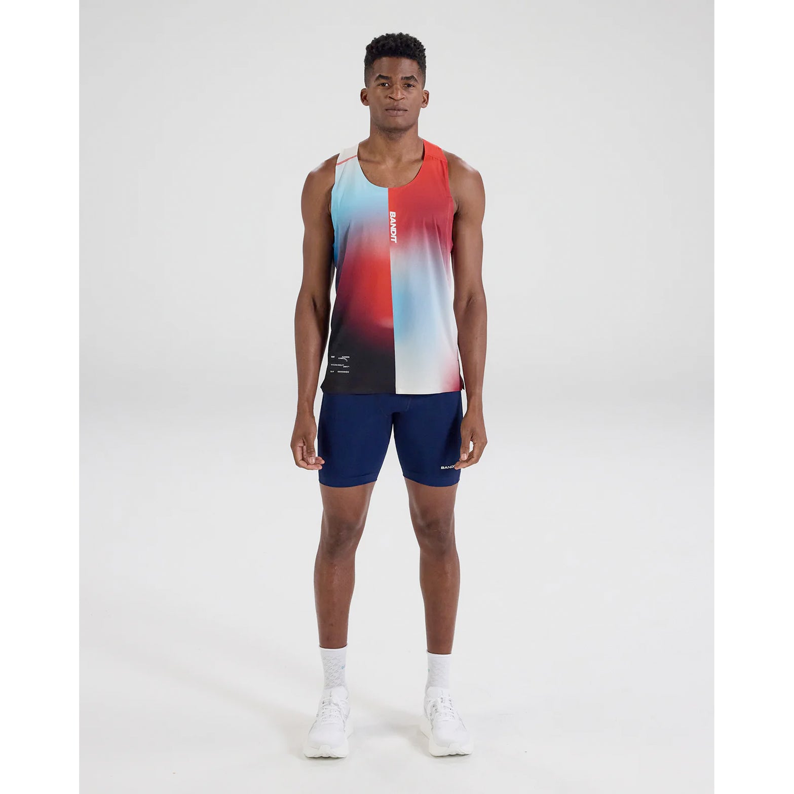 Men's Drift Racing Singlet Vintage Blue Gradient - Achilles Heel