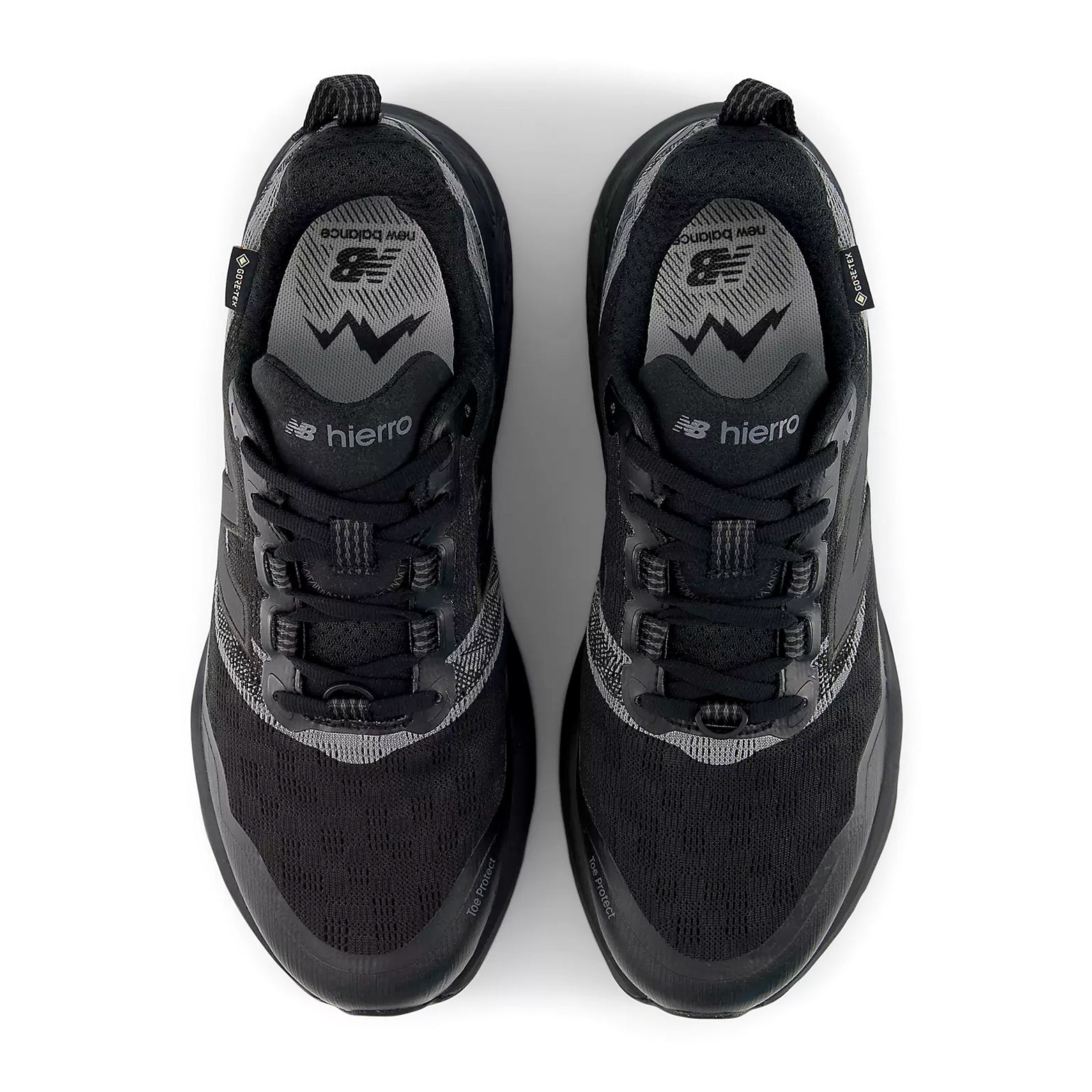 Men's Fresh Foam X Hierro v9 GORE-TEX Wide Fit Trail Running Shoes Black / Faded Black / Castlerock - Achilles Heel