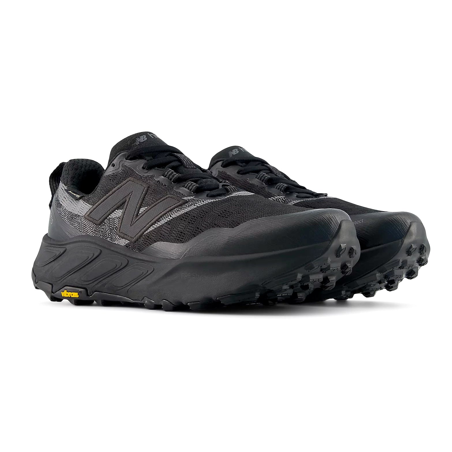 Men's Fresh Foam X Hierro v9 GORE-TEX Wide Fit Trail Running Shoes Black / Faded Black / Castlerock - Achilles Heel