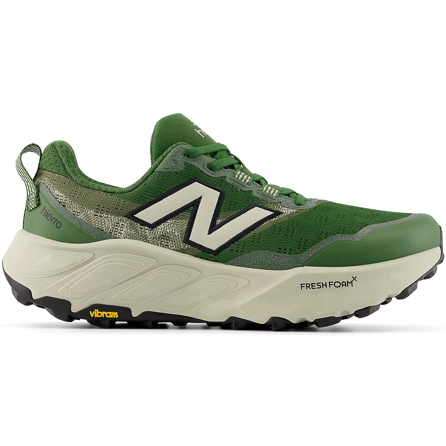 Men's Fresh Foam X Hierro v9 Trail Running Shoes Dark Alpine Green / Shipyard / Black - Achilles Heel