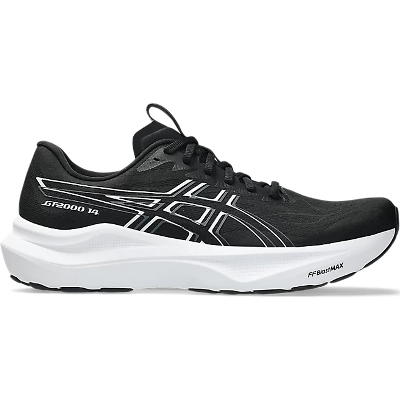 ASICS GT-2000 14 ランニングシューズ Asics Men's GT-2000 14 Running Shoes Black / White at Achilles Heel