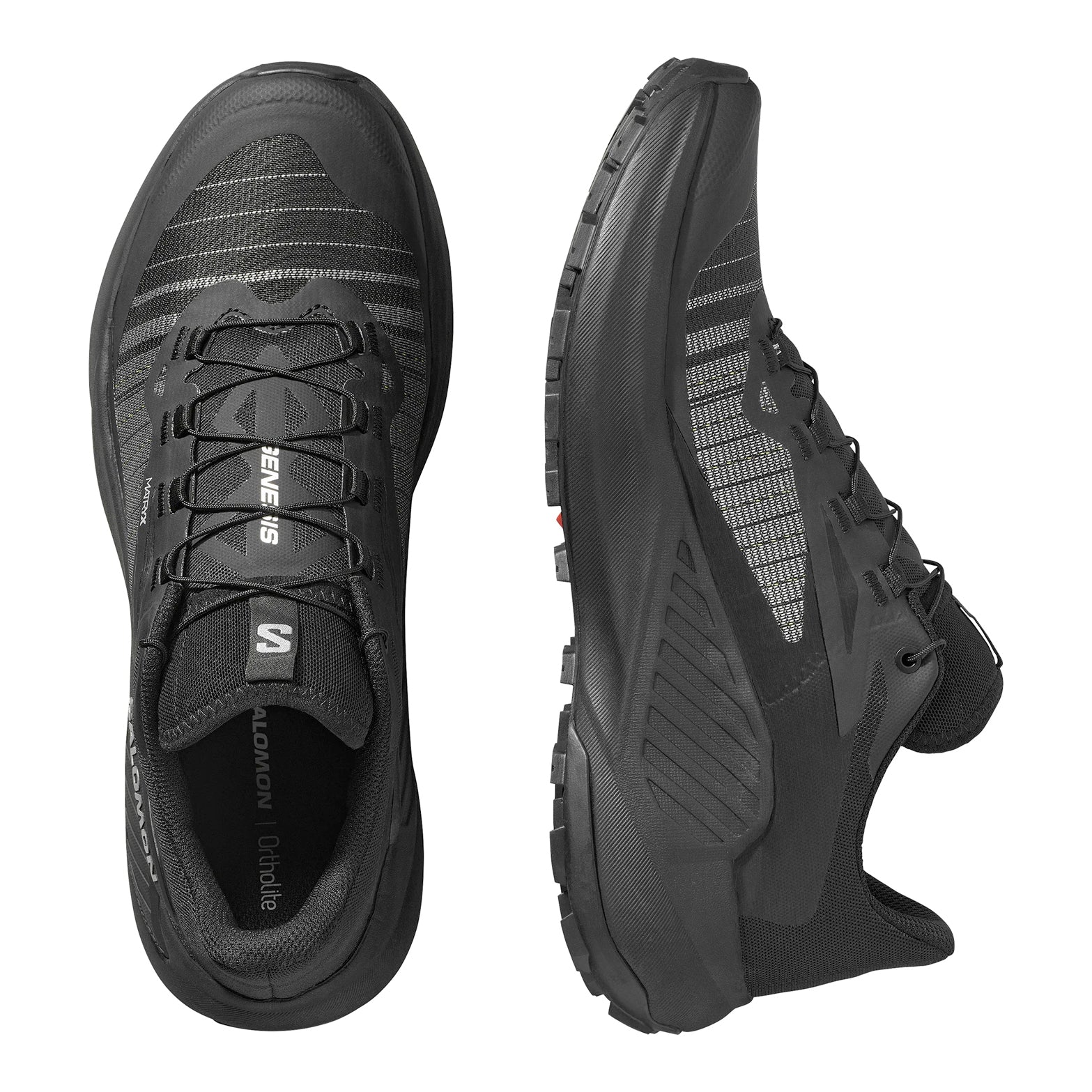 Men's Genesis Trail Running Shoes Black / Black / Ftw Silver - Achilles Heel