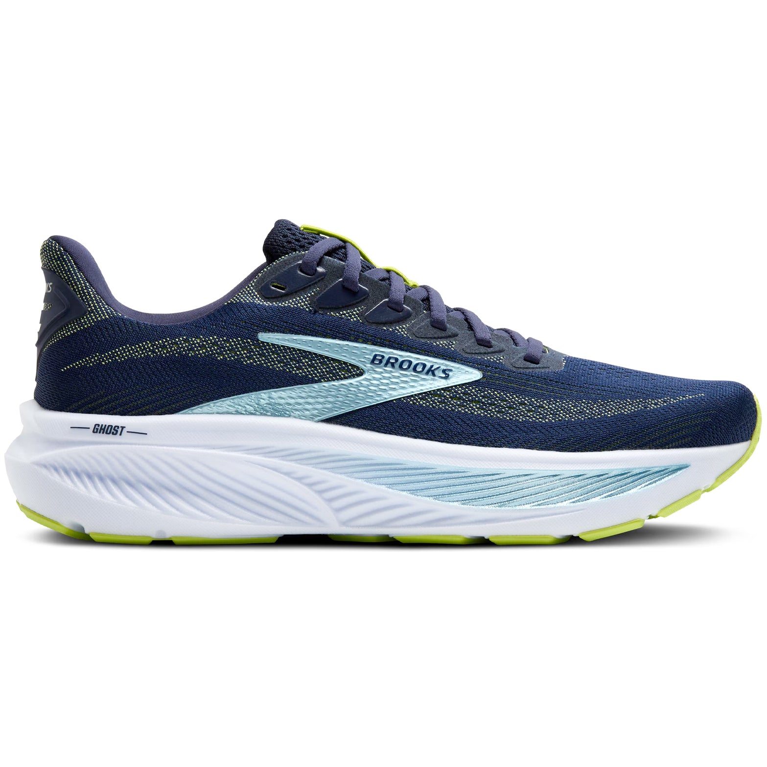 Men's Ghost 17 Running Shoes Peacoat / Lime / Blue - Achilles Heel