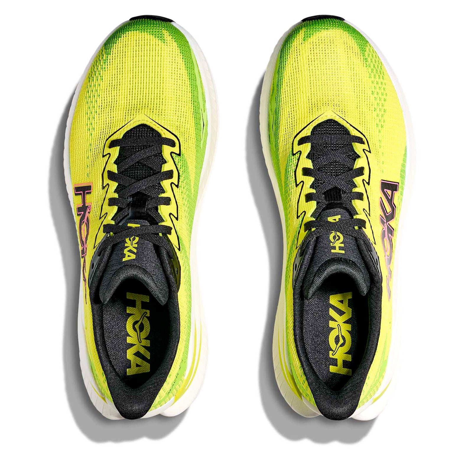 Men's Mach X 3 Running Shoes Skyward Neon Hoka Citrus / Neon Lime - Achilles Heel