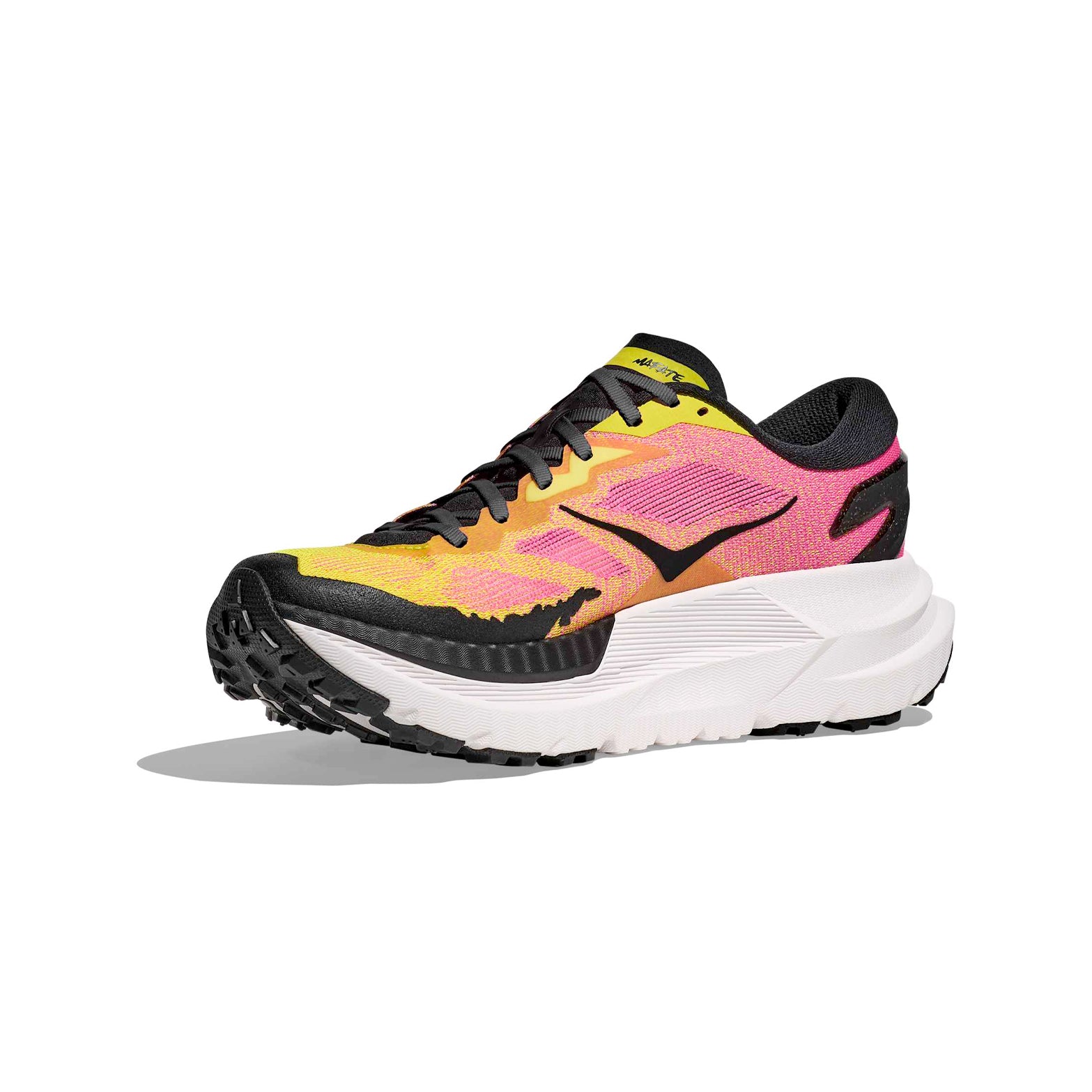 Men's Mafate X Trail Running Shoes Neon Hoka Citrus / Neon Rose - Achilles Heel