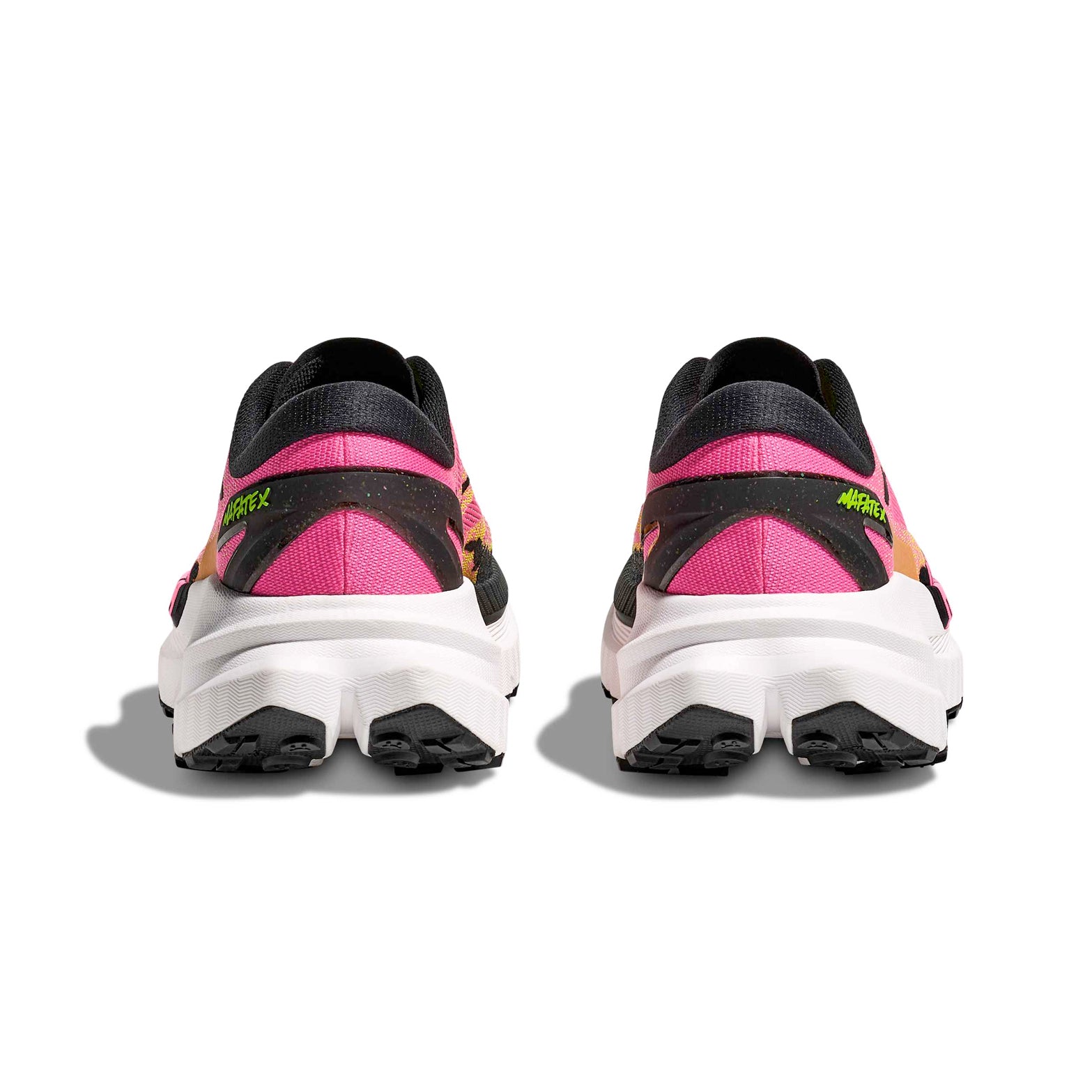 Men's Mafate X Trail Running Shoes Neon Hoka Citrus / Neon Rose - Achilles Heel