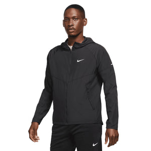 Men's Miler Repel Running Jacket Black / Black - achilles heel