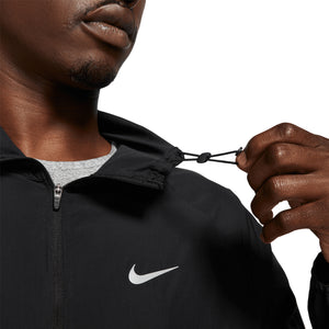 Men's Miler Repel Running Jacket Black / Black - achilles heel