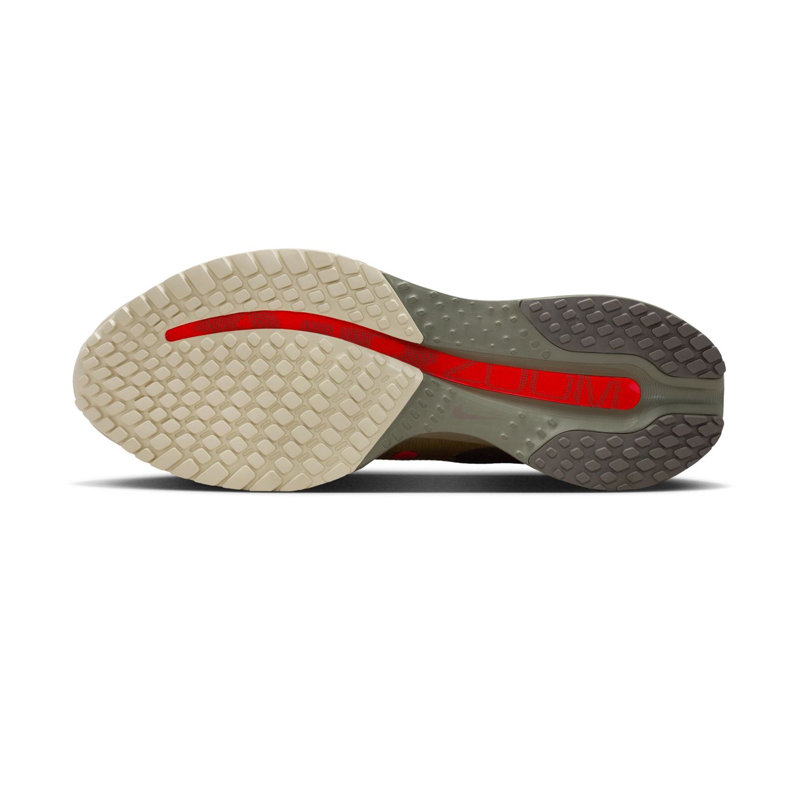 Nike Pegasus Premium outsole view displaying modified Waffle traction pattern with high-abrasion rubber