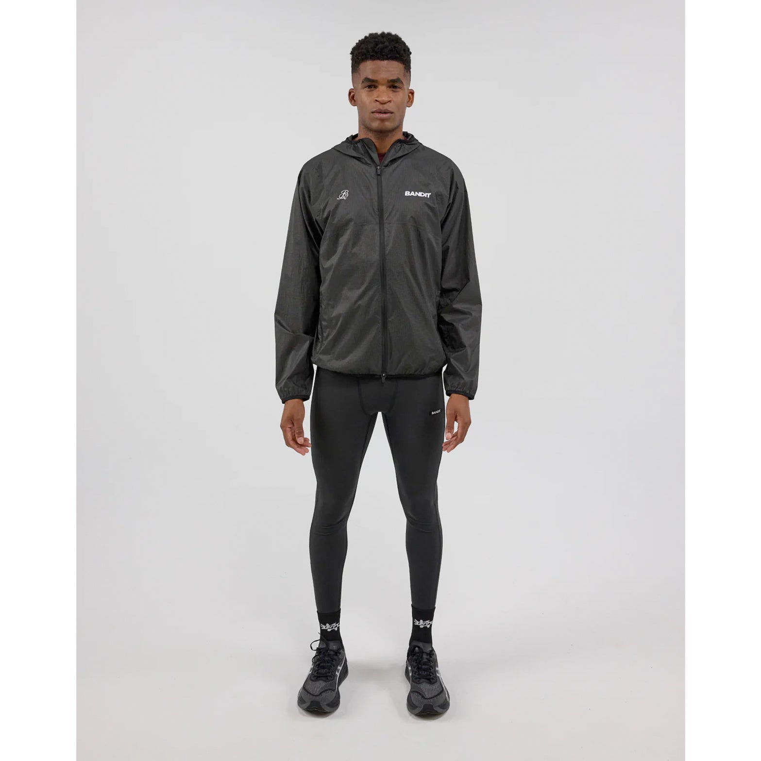 Men's RoccaRip Windbreaker Jacket Black - Achilles Heel