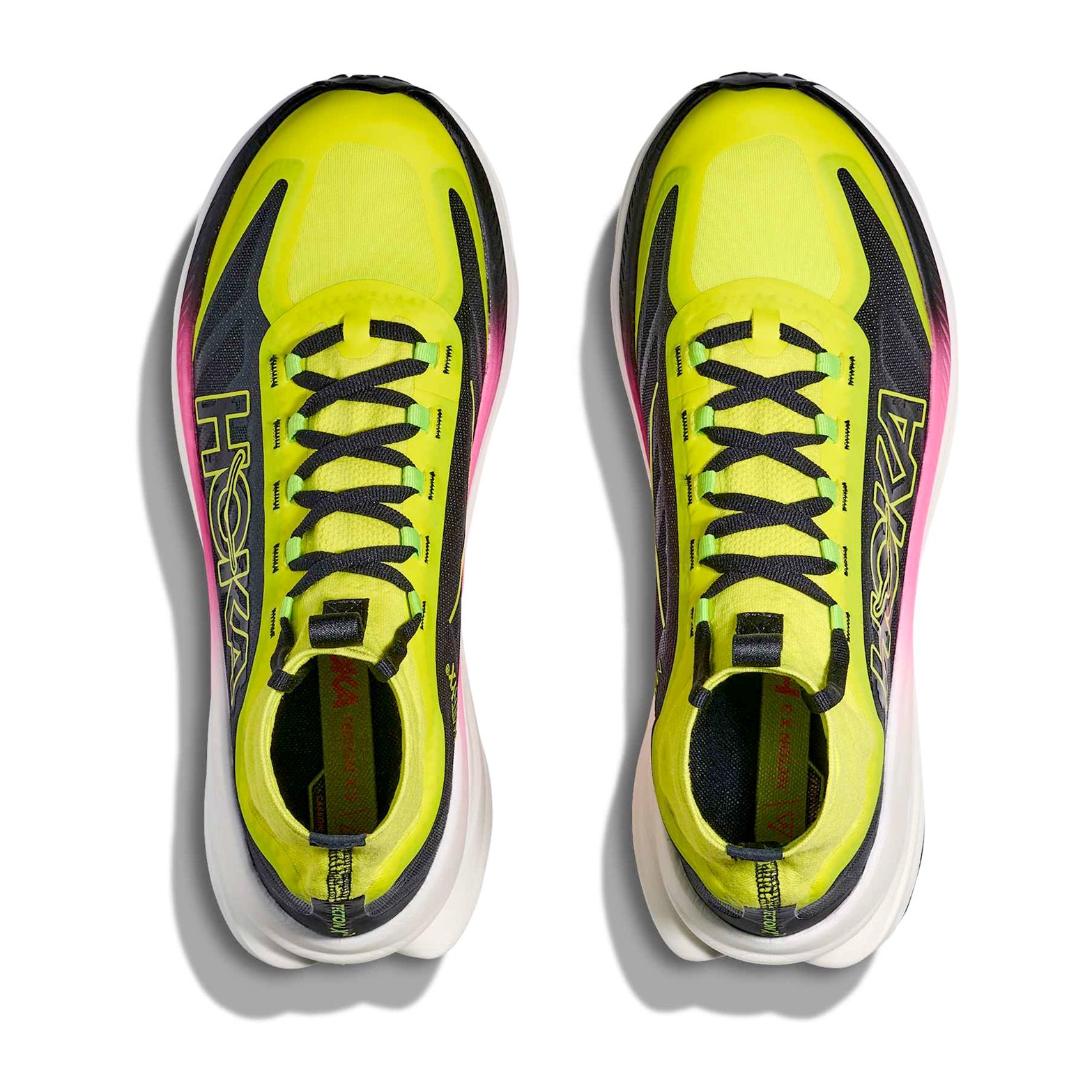 Men's Tecton X 3 Trail Running Shoes Neon Hoka Citrus / Black - Achilles Heel