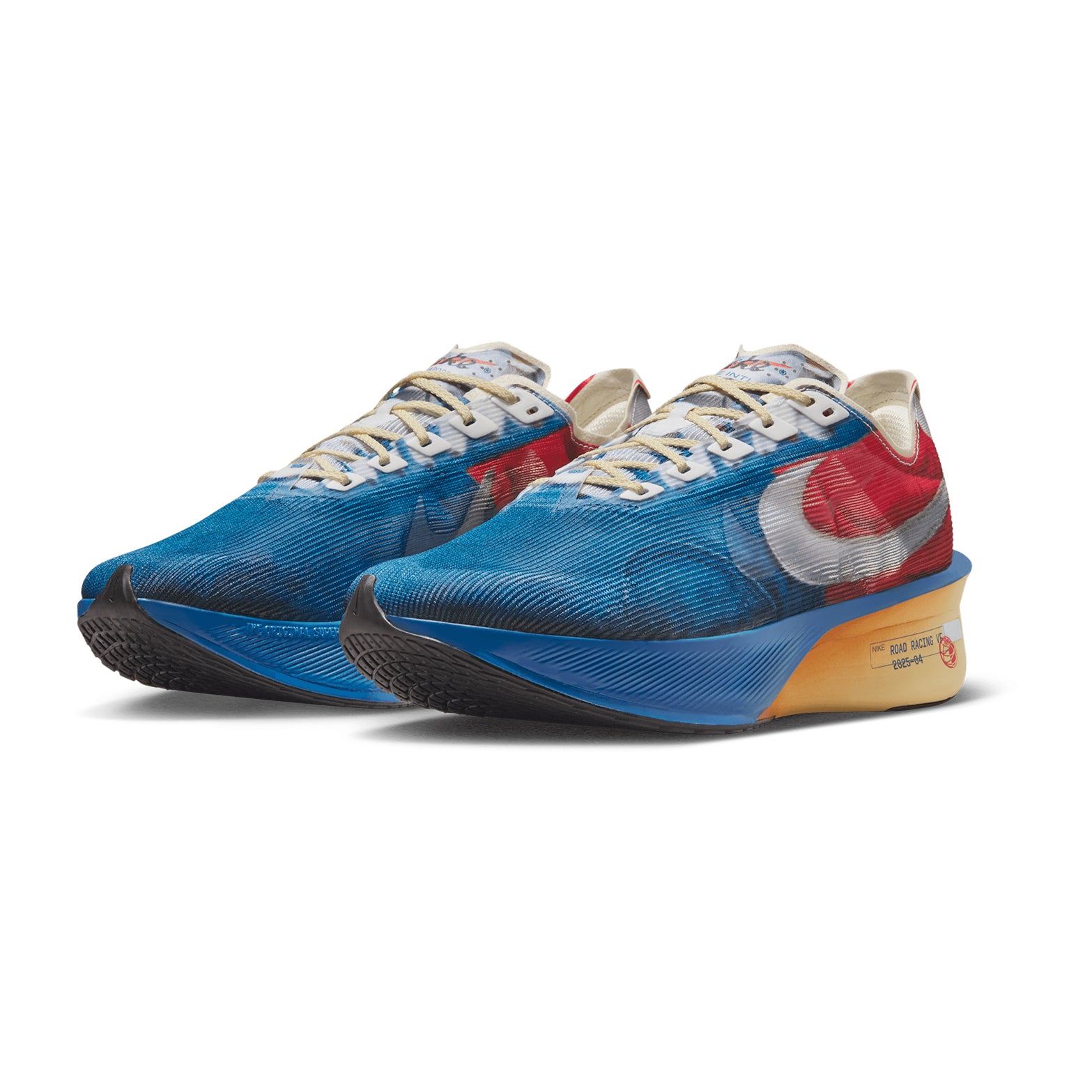 Men's Vaporfly 4 Running Shoes Multi-Colour / Mountain Blue / Fire Red / Clear - Achilles Heel