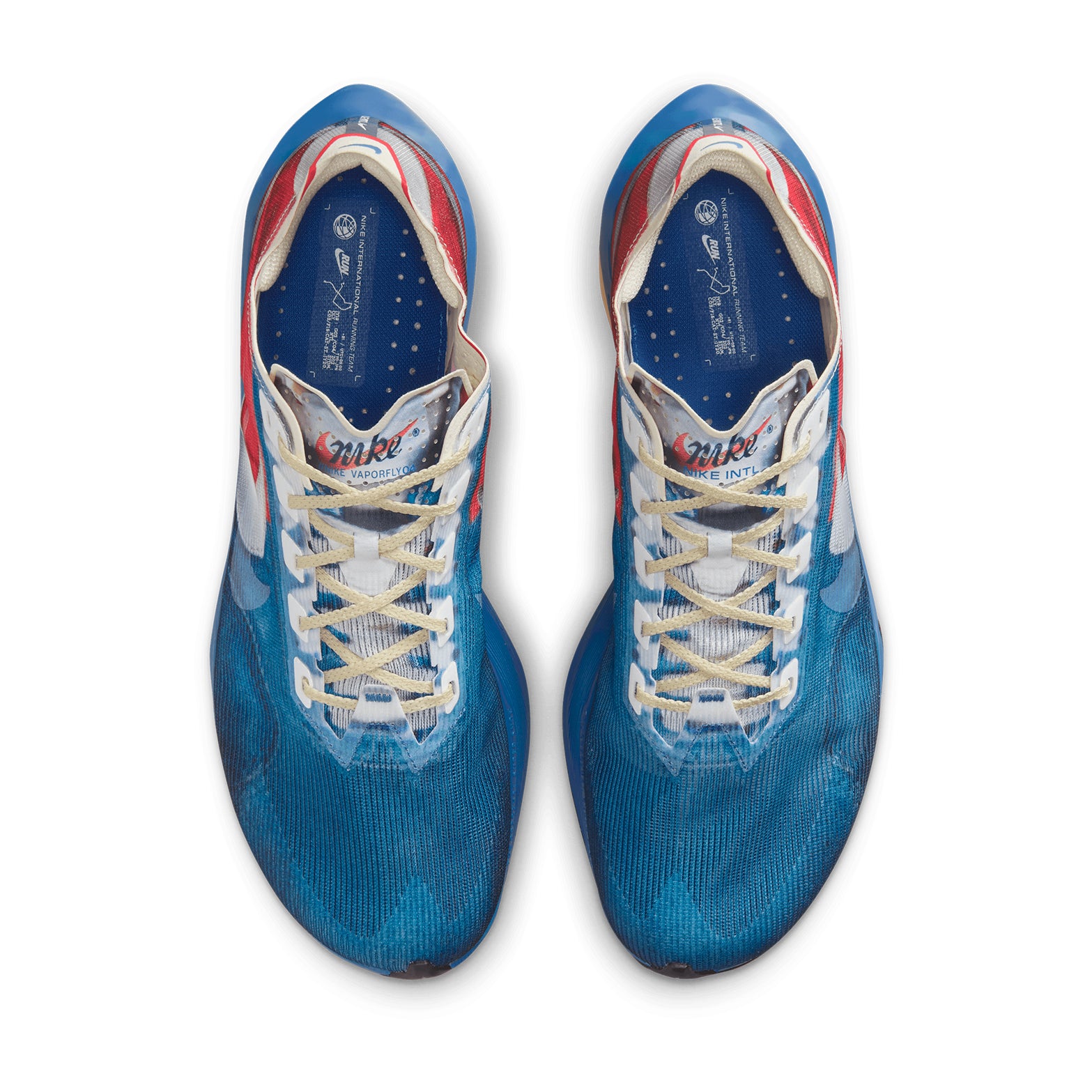 Men's Vaporfly 4 Running Shoes Multi-Colour / Mountain Blue / Fire Red / Clear - Achilles Heel