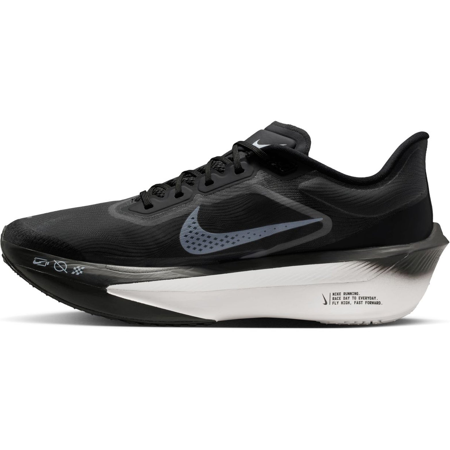 Men's Zoom Fly 6 Running Shoes Black / Light Smoke Grey / White - Achilles Heel
