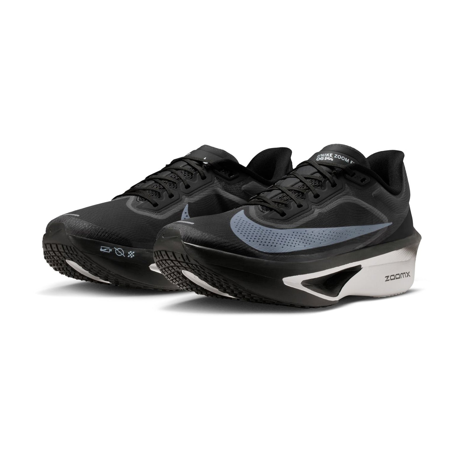 Men's Zoom Fly 6 Running Shoes Black / Light Smoke Grey / White - Achilles Heel