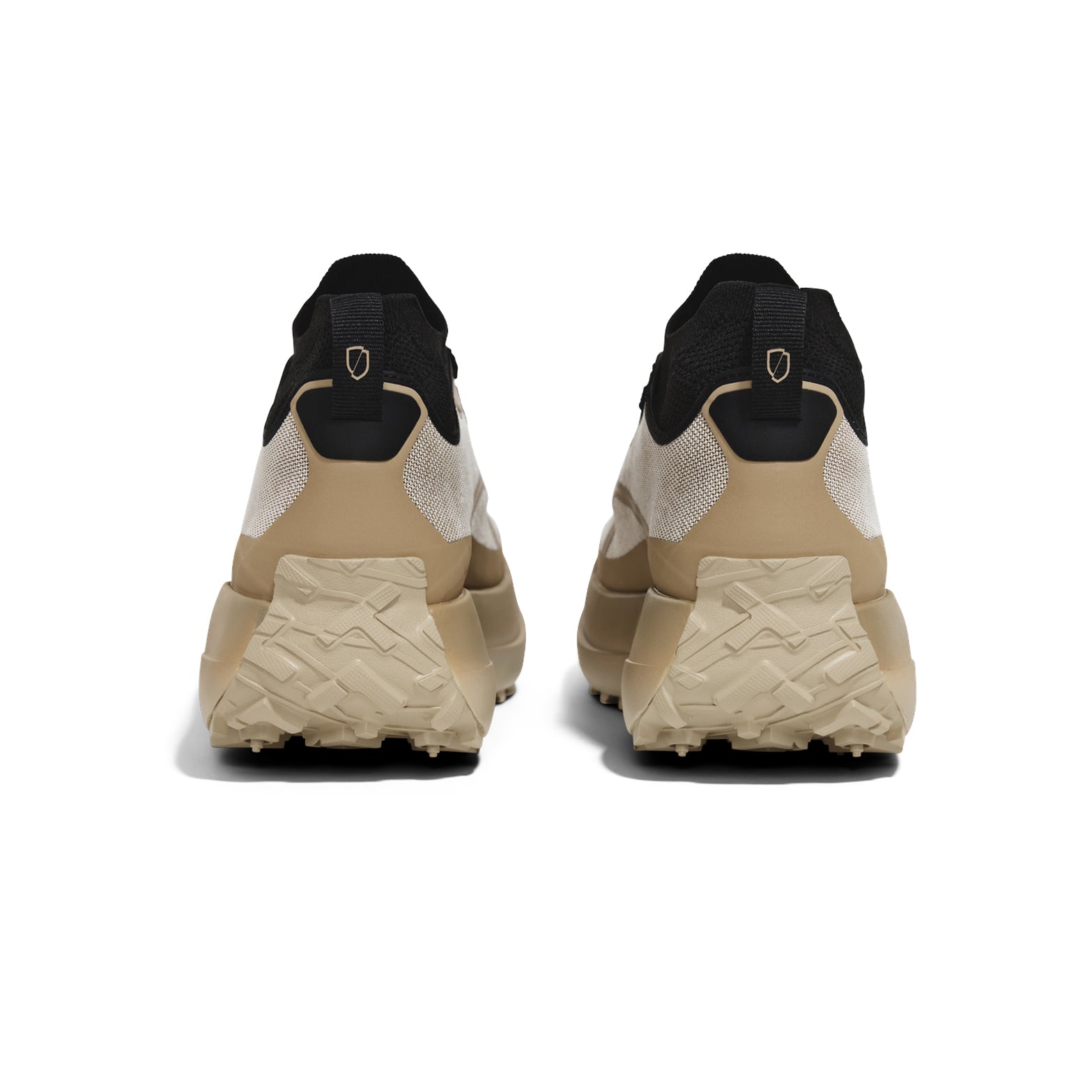 Men's norda 055 Trail Running Shoes Strato heel view showing pure Arnitel TPEE midsole with seamless knit collar and 360-degree reflective detailing for ultra-distance mountain racing