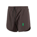 District Vision Men's 5 Inch Training Shorts Dark Taupe front product view showing ultralight aloe four-way stretch comfort liner with powermesh panelling and 5-inch inseam