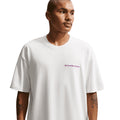 Men's Nike ACG Dri-FIT Tee Summit White front product view showing Dri-FIT moisture-wicking fabric with ACG branding for trail running and outdoor activities