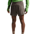Men's Nike ACG Second Sunrise Dri-FIT 5 Inch Running Shorts Ironstone Cave Stone Summit White front view showing 8-pocket design with mesh-lined stash pockets and Dri-FIT ADV moisture-wicking construction