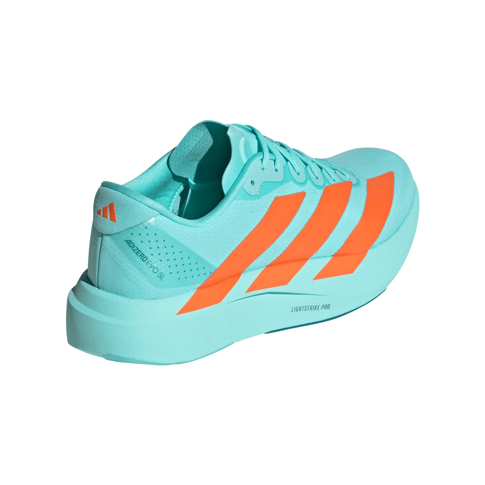 Men's Adizero EVO SL Woven Running Shoes Flash Aqua / Impact Orange / Arctic Fusion