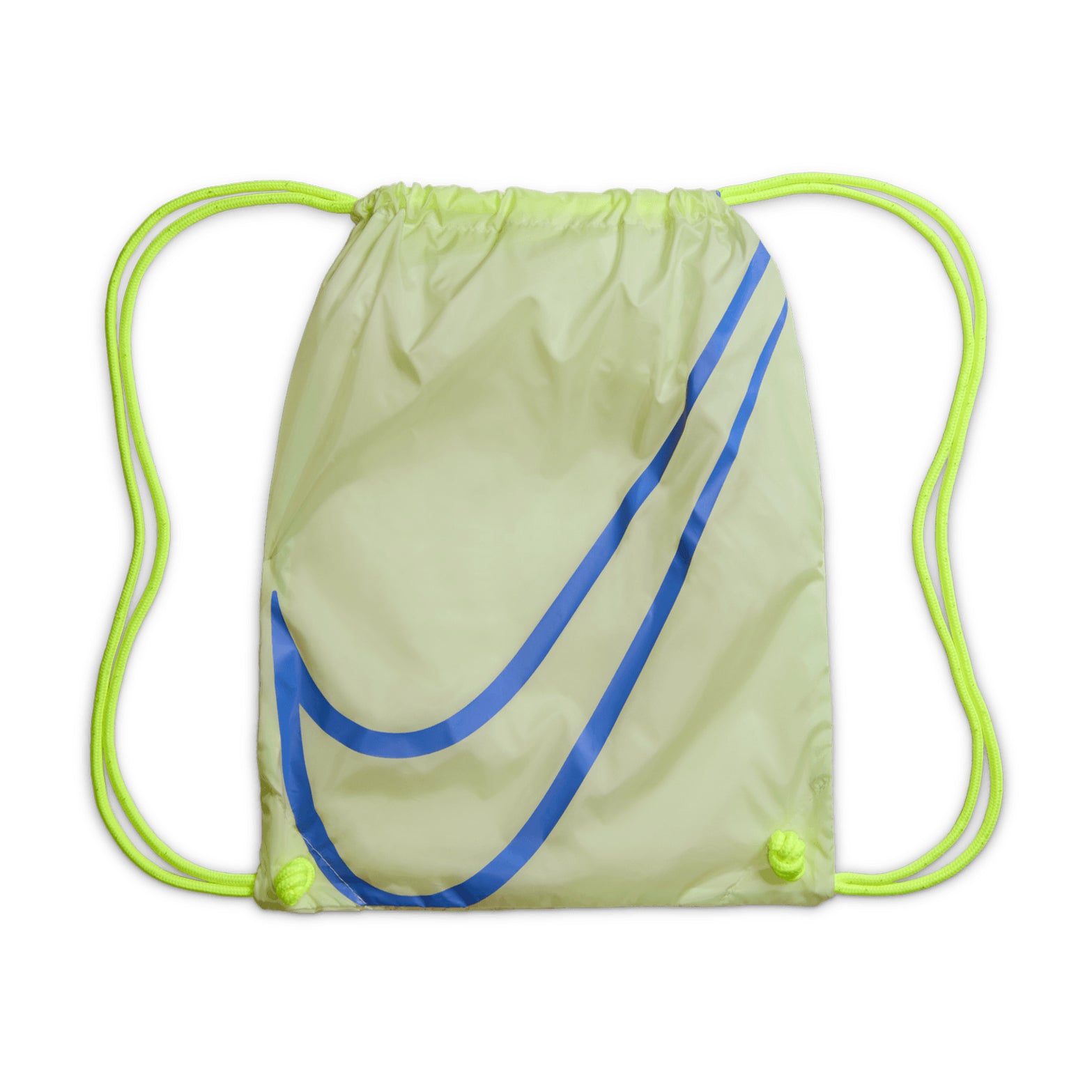 Nike Alphafly 3 men's running shoe in Barely Green / Volt Tint / Volt Ice / Black Spruce — product shot showing included storage bag for storing shoes on race day