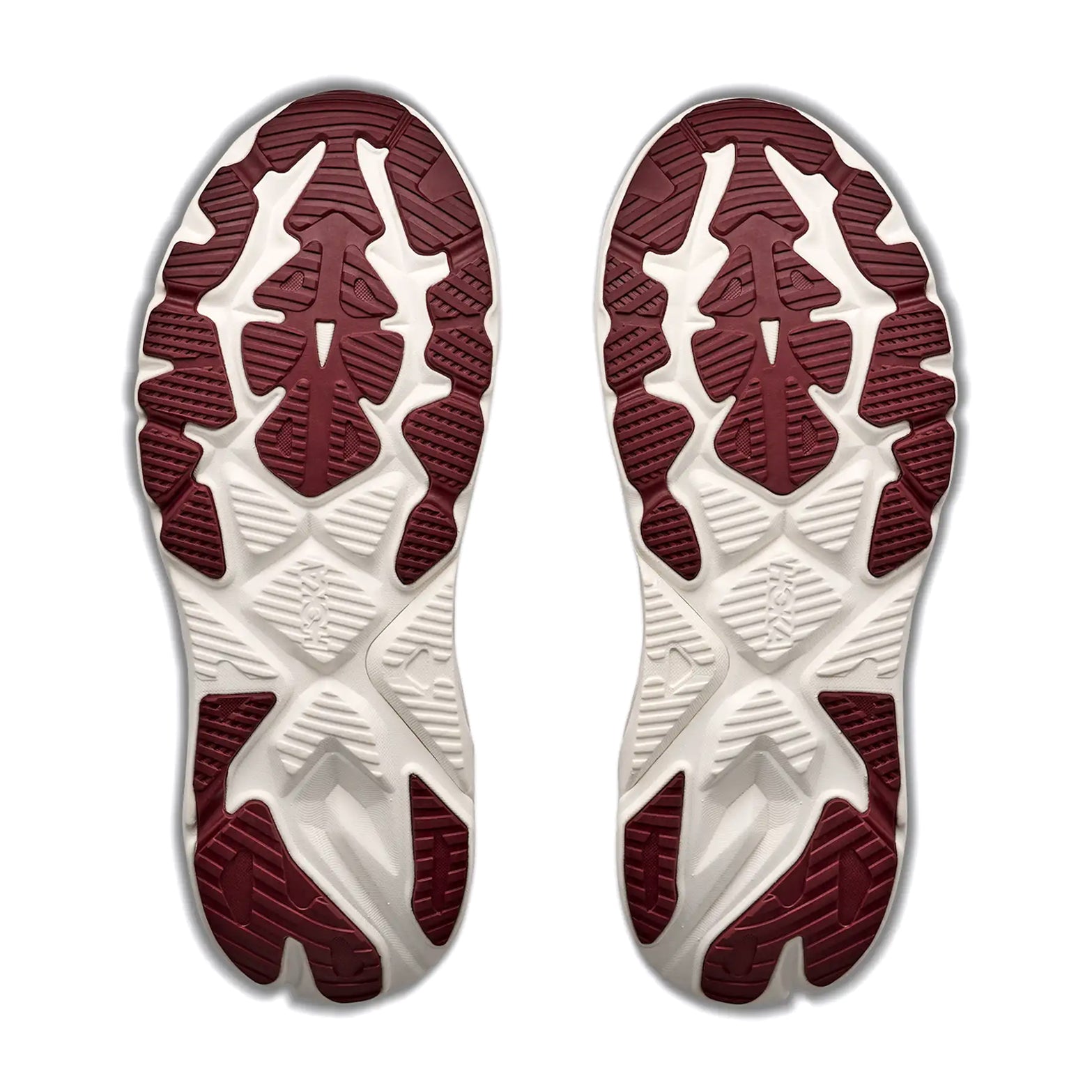 Men's HOKA Arahi 9 Running Shoes Stucco Grout sole view displaying super abrasion rubber outsole with podular design for enhanced durability in high-wear zones during daily training