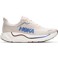Men's HOKA Arahi 9 Running Shoes Stucco Grout outer side view showing enhanced H-Frame stability technology with dual-density compression moulded EVA foam for daily overpronation control