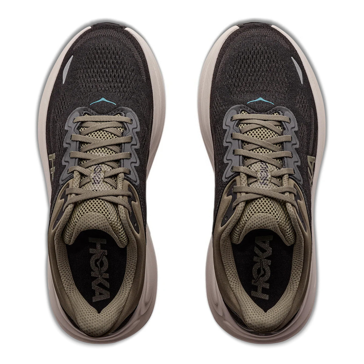 Men's Bondi 9 Running Shoes Black / River Rock Grey