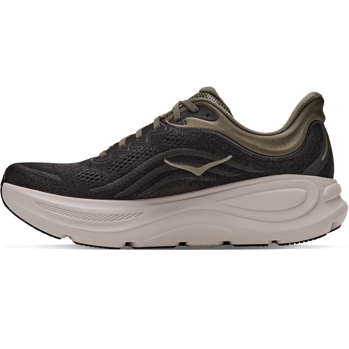 Men's Bondi 9 Running Shoes Black / River Rock Grey