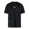 District Vision Men's Boxy Training Tee Black front product view showing 139g breathable stretch fabric with relaxed boxy fit for athletic pursuits