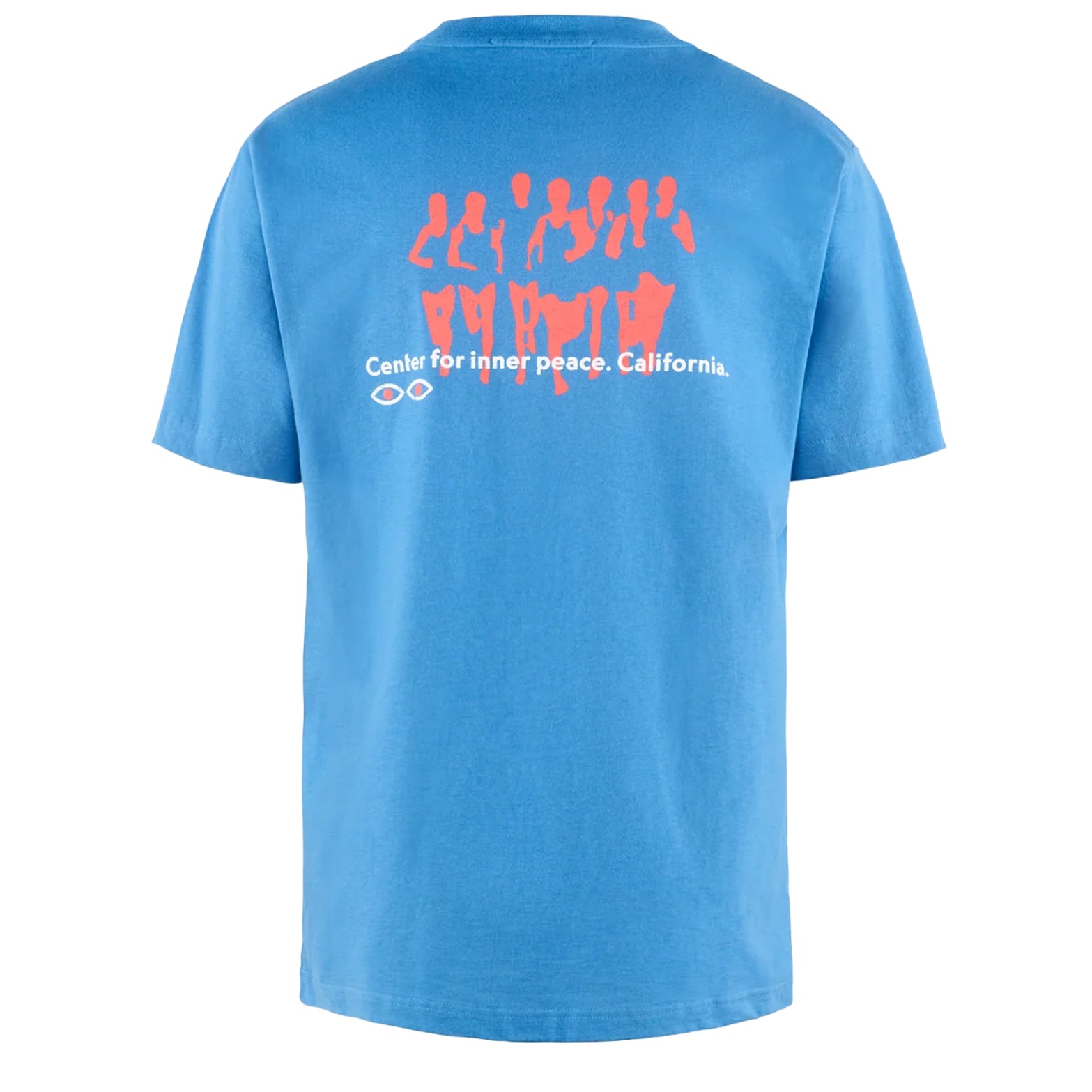 District Vision California Cotton Tee men's in NB Vintage Blue — back product shot showing relaxed fit silhouette and vintage blue pigment dye stone wash heavyweight cotton construction