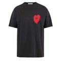 District Vision California Cotton Tee men's in Run in Love Vintage Black — front product shot showing relaxed fit silhouette, Run in Love graphic print and vintage black pigment dye stone wash cotton construction