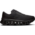 Men's On Cloudmonster 3 Running Shoes Black Black outer side view showing triple-layer CloudTec cushioning system and enhanced rocker shape