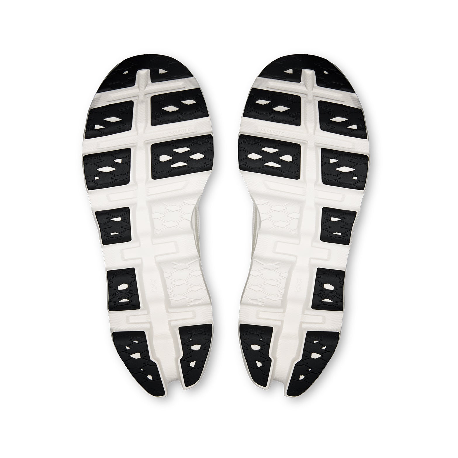 Men's On Cloudmonster 3 Running Shoes Ivory Ivory sole view displaying compressed rubber outsole for optimised traction across varied paces and surfaces