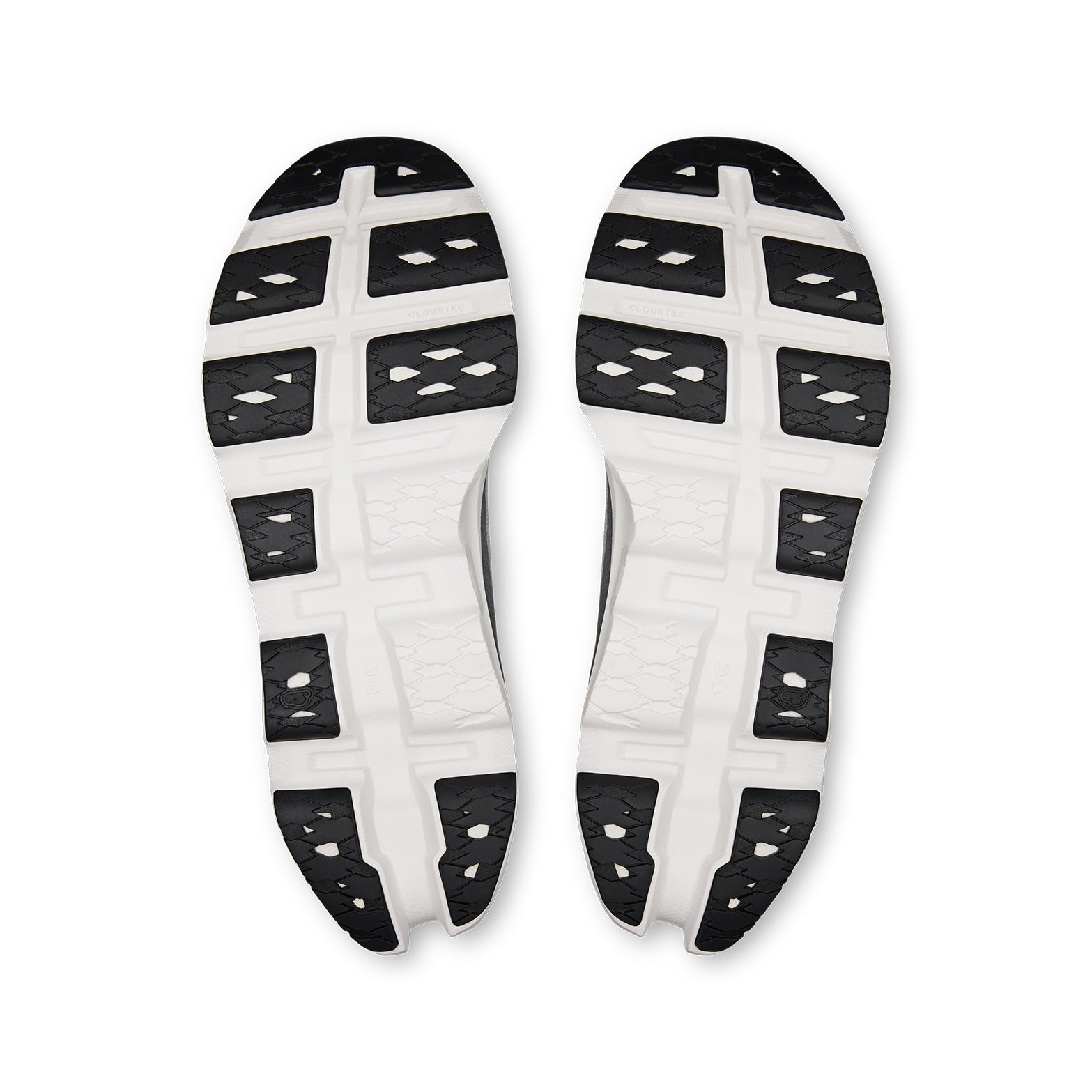 On Cloudmonster 3 men's running shoe in Tin / Ivory — outsole view showing compressed rubber tread pattern and ivory triple-layer CloudTec® Helion™ foam midsole stack