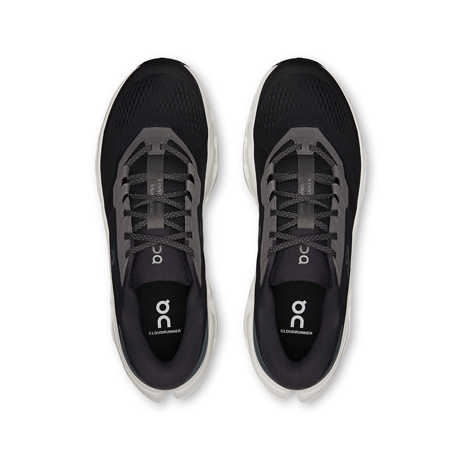 On Men's Cloudrunner 3 Running Shoes Black / Ivory at Achilles Heel