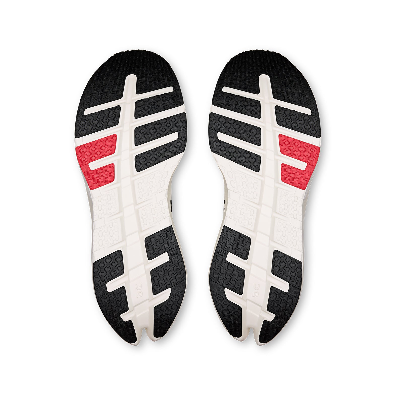 On Cloudrunner 3 men's running shoe in Ivory / Robin — outsole view showing durable rubber tread pattern and robin CloudTec® Helion™ foam midsole stack with wide base platform