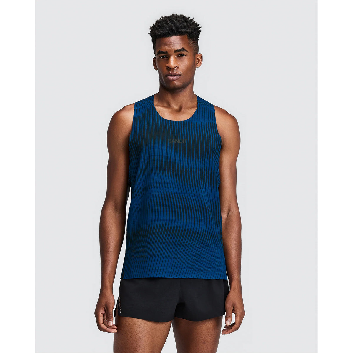 Men's CoolGrid Distance Singlet with Flopack Bauhaus Blue