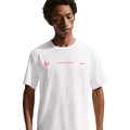 Nike AeroSwift men's Dri-FIT ADV running tee in Summit White — front product shot showing summit white lightweight engineered knit fabric with bonded seams and streamlined racing fit