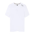 Men's Soar Eco Tech Tee White front view showing standard fit, four-panel construction and reflective Soar logo