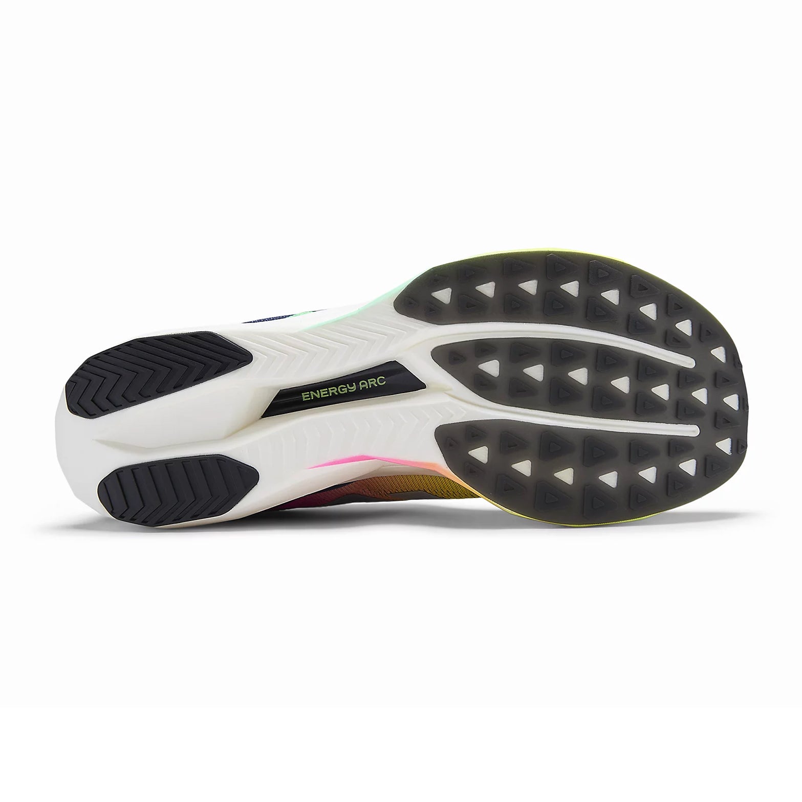 New Balance FuelCell SuperComp Elite v5 Boysenberry Afterglow outsole view displaying 1.7mm thick material for superior traction on race day