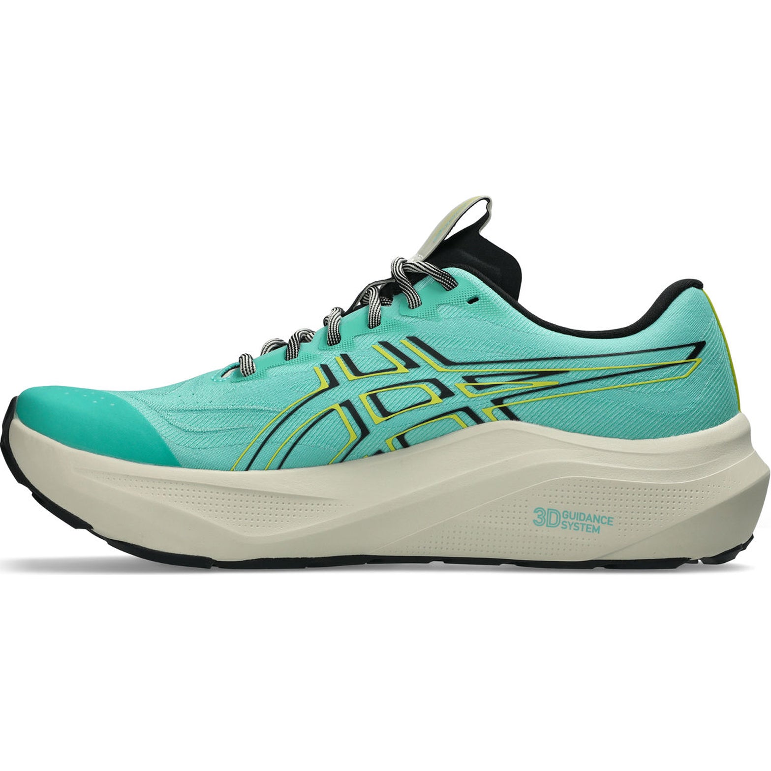 Men's ASICS GT-2000 14 TR Running Shoes Aurora Green Cacti inner side view showing FF BLAST MAX cushioning, PureGEL technology and adaptive stability construction