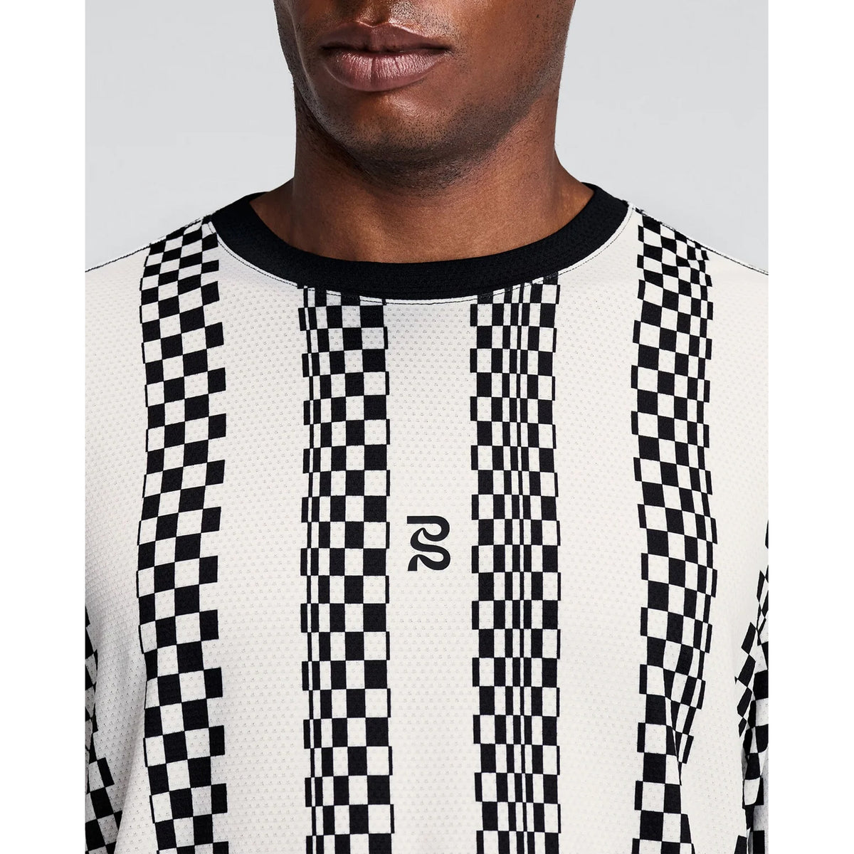 Men's Micromesh Long Sleeve Checkerboard