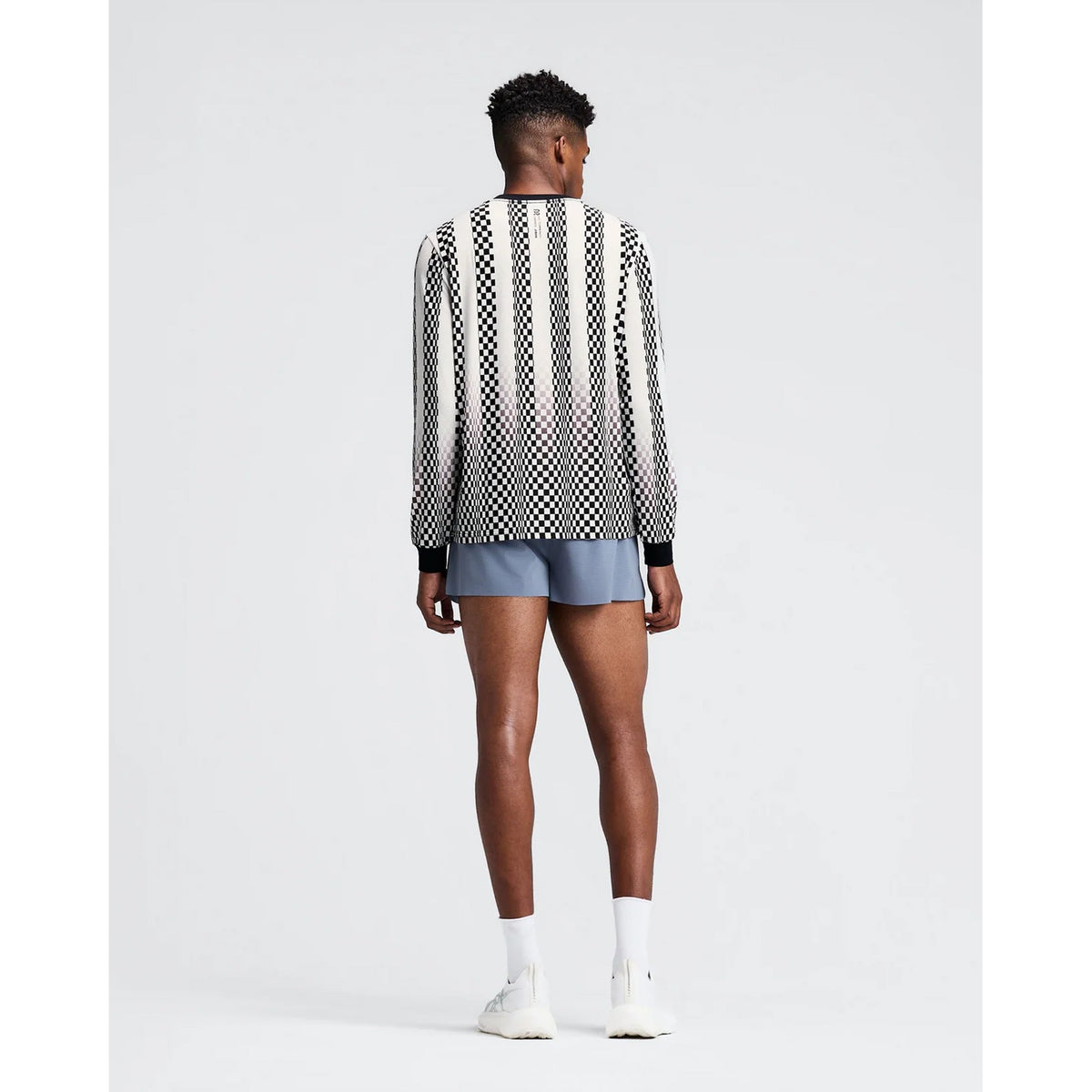 Men's Micromesh Long Sleeve Checkerboard