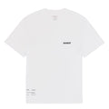 Bandit Micromesh Run Tee men's in White — front product shot showing relaxed fit silhouette, Micromesh™ breathable fabric construction and dyed-to-match reflective graphic at centre front