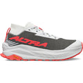 Men's Altra Olympus 275 Trail Running Shoes White Grey Red outer side view showing MATRYX one-piece woven upper with Kevlar and 33mm compression-moulded EVA midsole