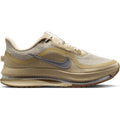 Men's Nike Pegasus Premium Running Shoes Desert Khaki Light Khaki Filbert Metallic Silver outer side view showing dual Air Zoom units with full-length ZoomX foam for maximum cushioned daily running